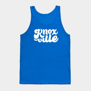 Knoxville Script - White + Blue Tank Top